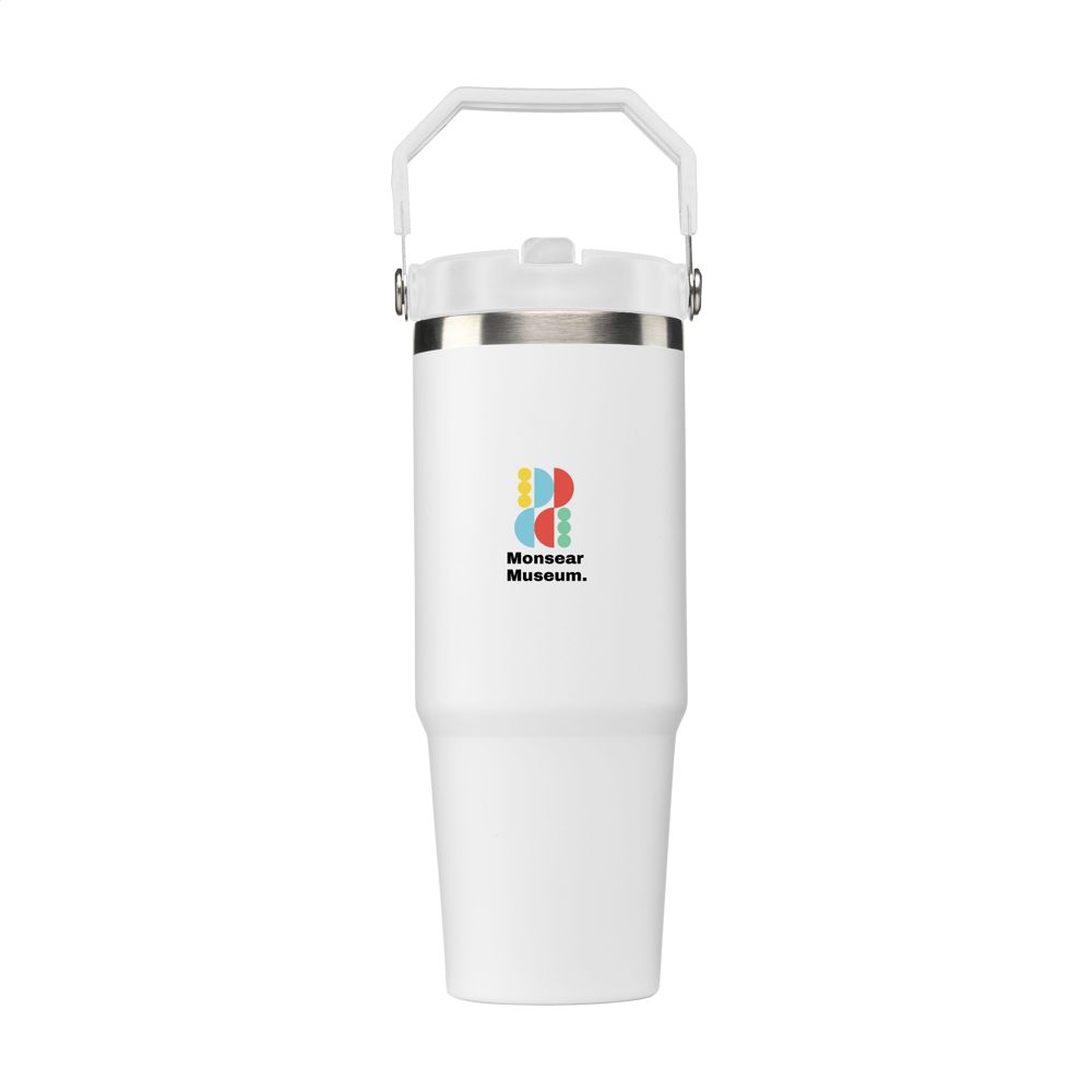 Hippo Recycled Steel Cup 900 ml - Weiß