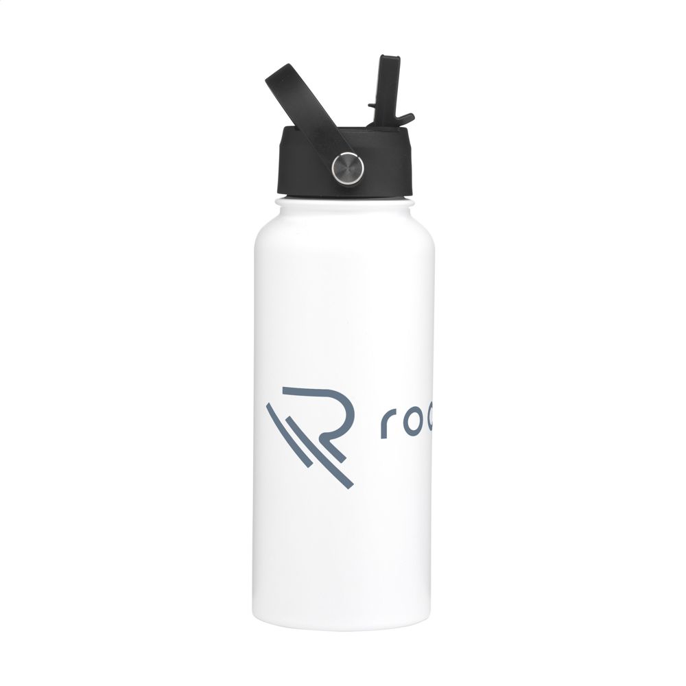 Eddy RCS Recycled Steel Bottle 900 ml Thermoflasche - Weiß/Weiß